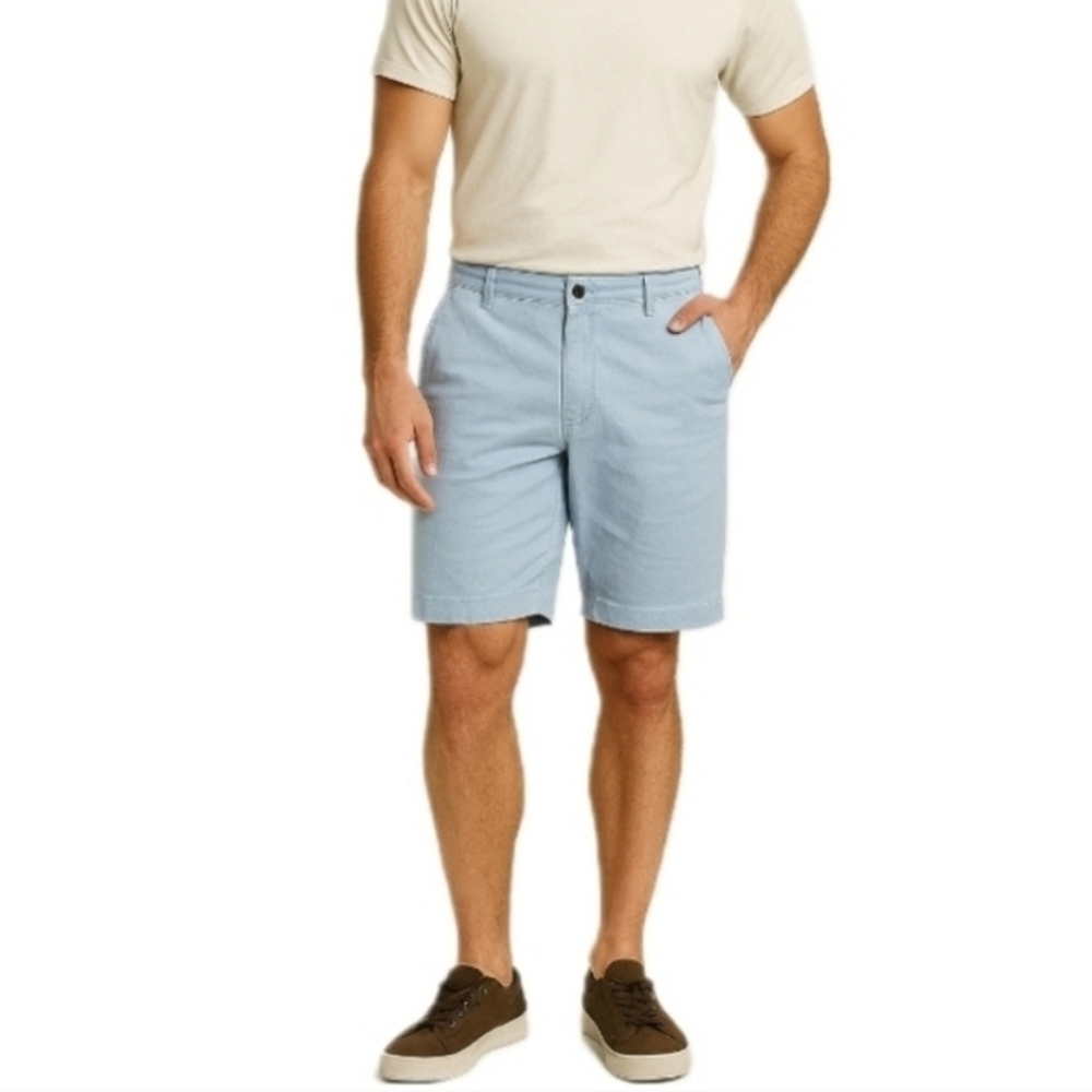 Nautica Light Blue Flat Front Deck Shorts Men's Size 42